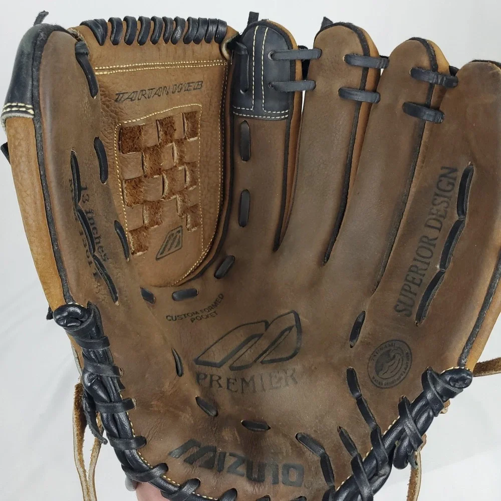 Mizuno MPM 1301 T 13inch Premier Pro Series Glove Power Lock RHT Mitt Dark Brown
